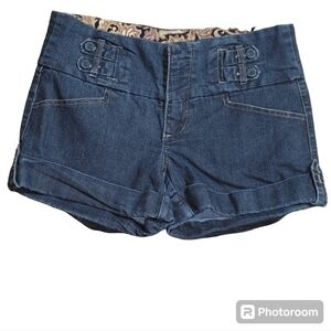Boom Boom Jeans Junior Size 9 Denim Cuffed Shorts Vacation Vibe Softgirl Retro